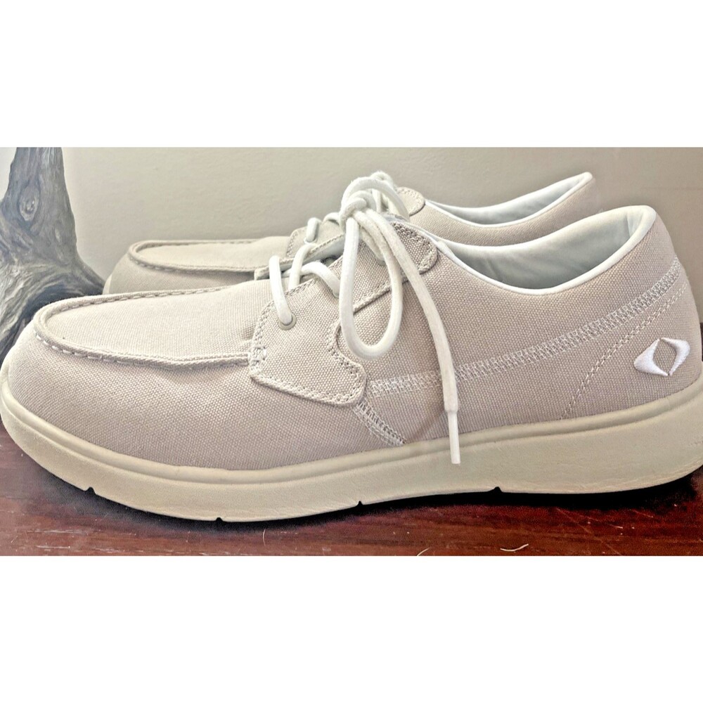 Apex  Tan Canvas  Moc Toe Oxford Men's Lace Up Shoes sz. 12